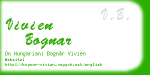 vivien bognar business card
